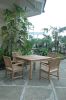 Rialto Dining Armchair 5 Pieces Outdoor Square Dining Set